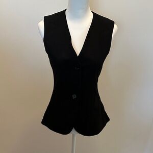 Zara Black Sleeveless Button-Up Vest